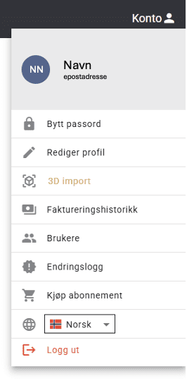 Menyen viser hvor du finner tilgangen til 3D import