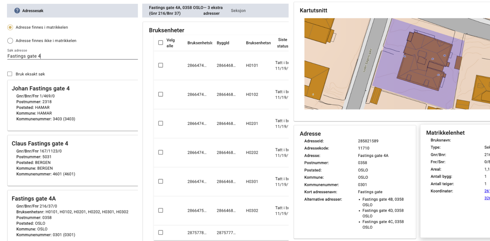 Adressesøk illustrasjon Simien PRO